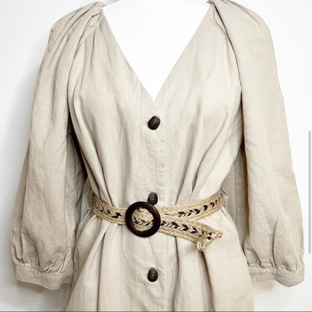 Zara Rustic Linen Dress - Picture 4 of 12